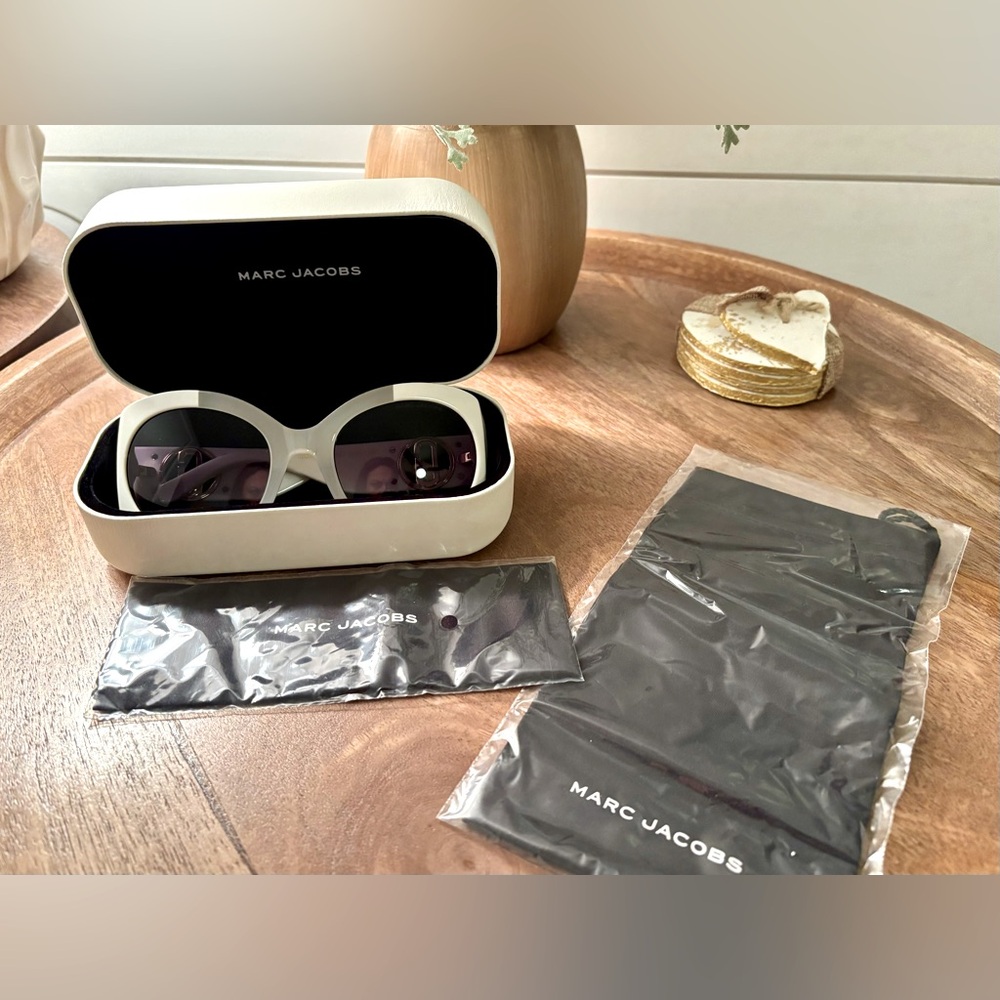 Marc Jacobs Two-Tone White/Acetate Sunglasses